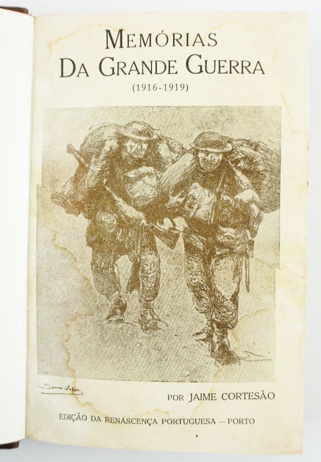 Jaime Cortesão – memórias da Grande Guerra autografadas (1919)