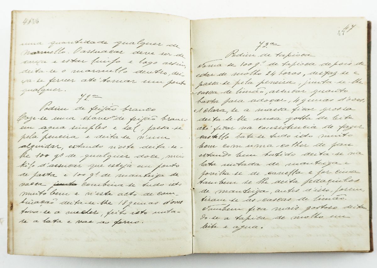 Livro de Receitas Manuscrito Séc. XIX 1898