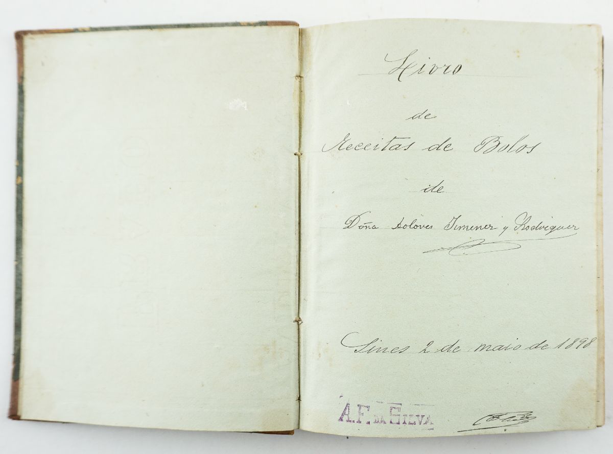 Livro de Receitas Manuscrito Séc. XIX 1898