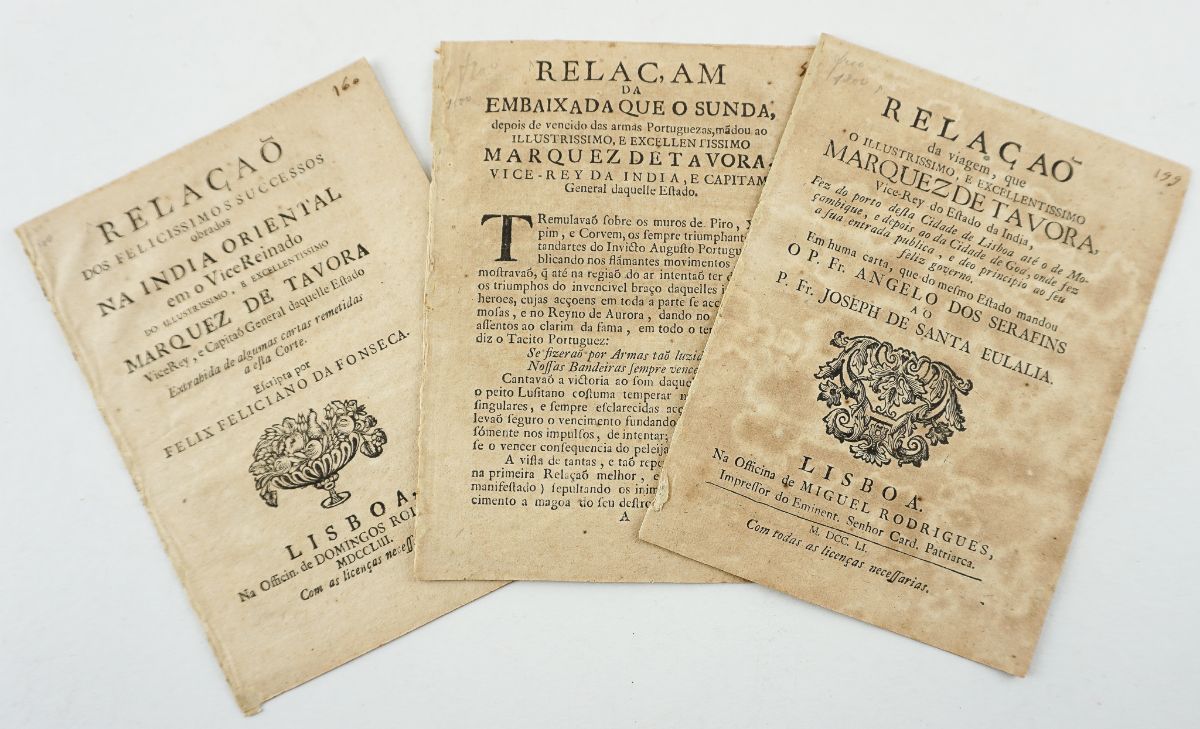 Publicações Portuguesas Séc XVIII Oriente Português
