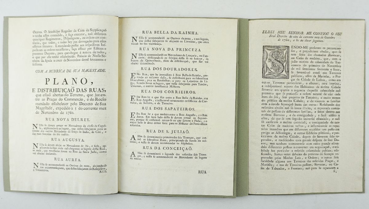 Publicações Séc XVIII sobre a cidade de Lisboa na sequência do terramoto 1755