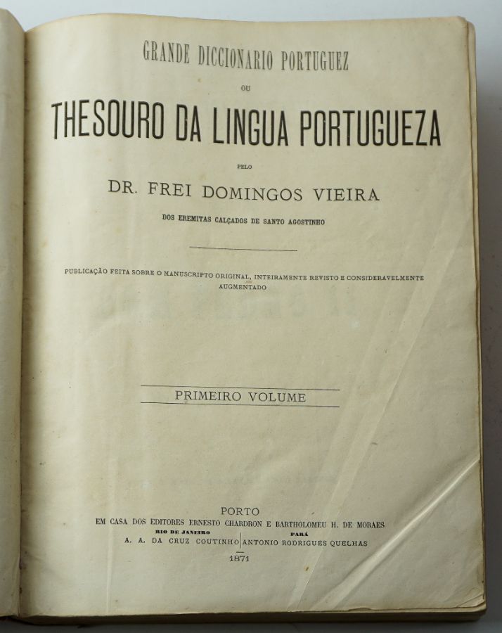 Grande Diccionário Portuguez Frei Domingos Vieira