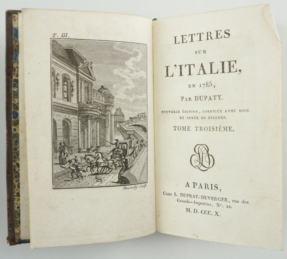 Lettres sur L’Italie en 1785, par Dupaty