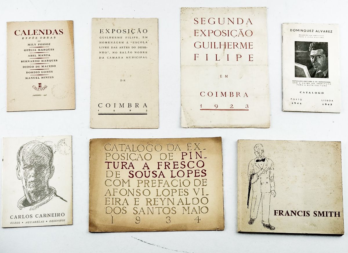 Raros catálogos de pintores portugueses