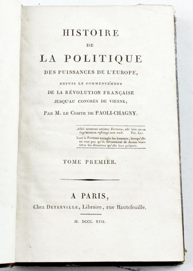 Um clássico sobre a História política da Europa (1817)
