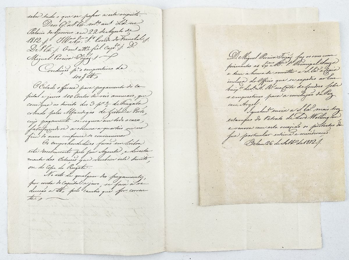 Manuscrito Tratado de paz com Argel 1812