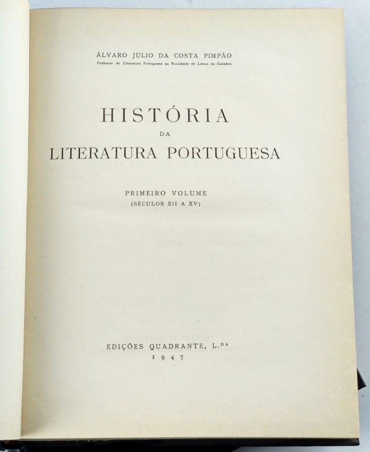 História da Literatura Portuguesa