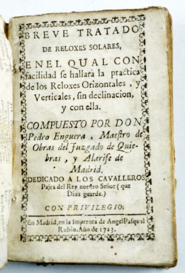 Breve Tratado de Reloxes Solares – 1723