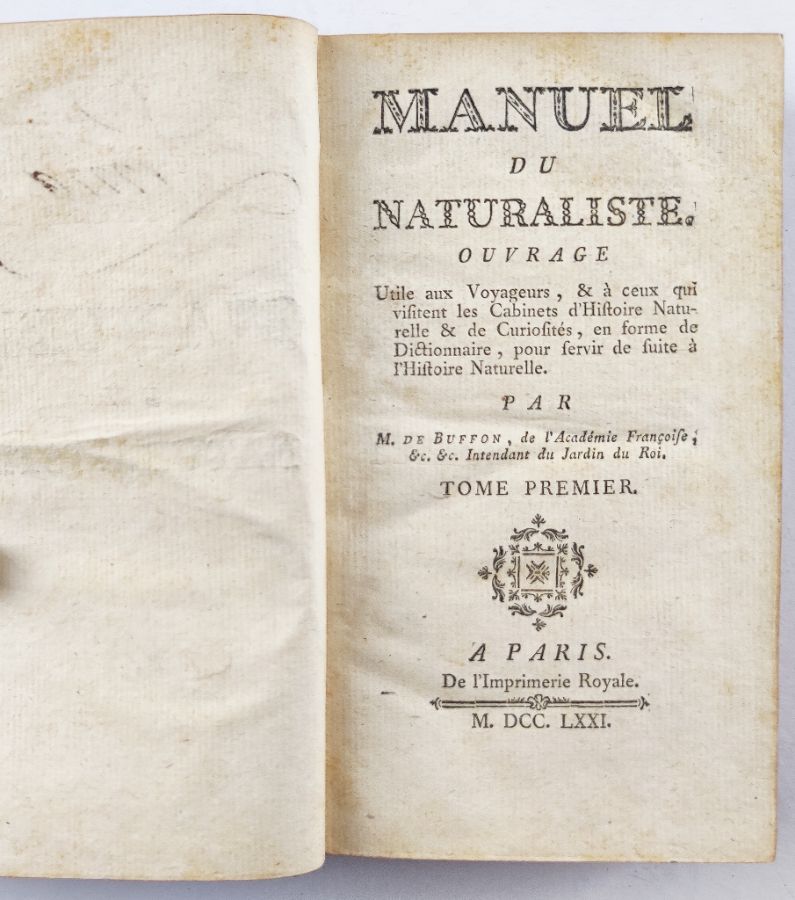Buffon – Manuel du Naturaliste (1771)