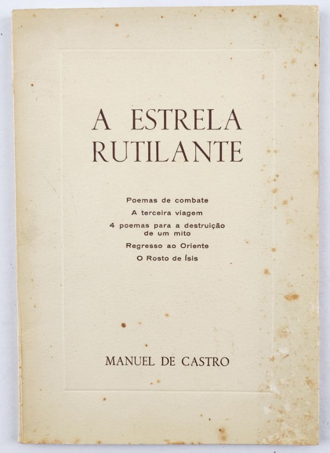 Manuel de Castro – com dedicatória a António Jose Forte