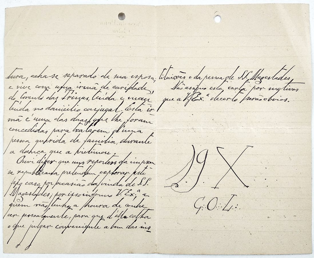 GOL – Carta anónima contra a Monarquia