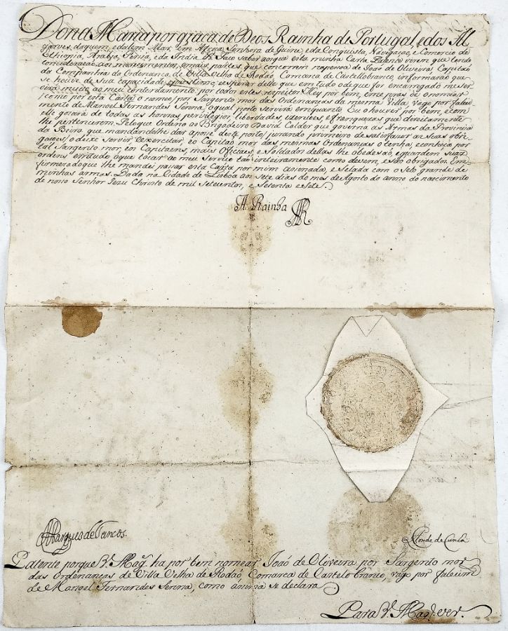 D. Maria I – Manuscrito – 1777
