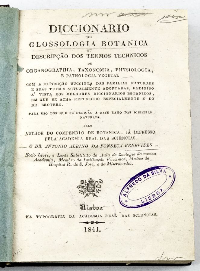 Dicionário de Botânica – 1841