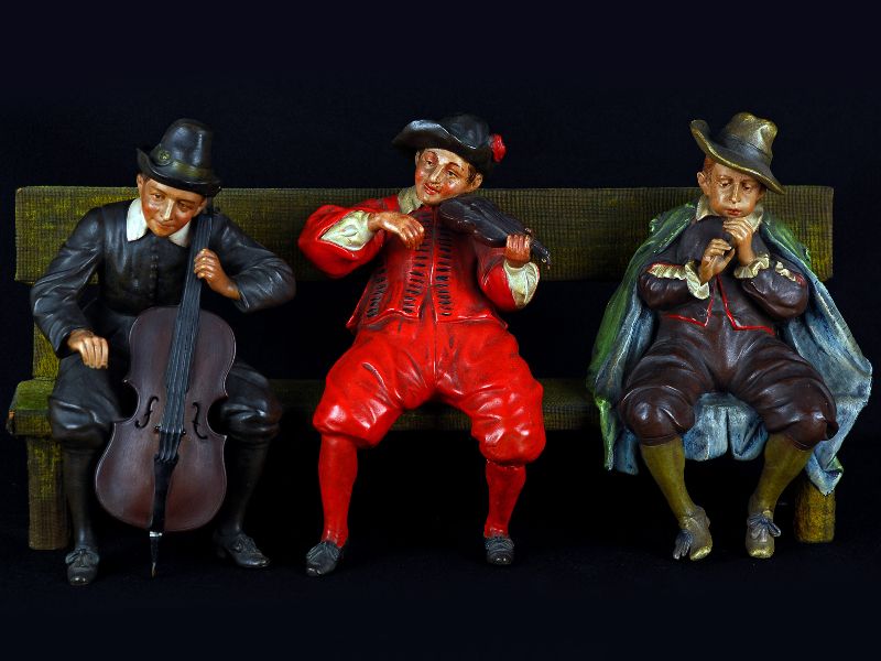 3 Músicos num banco