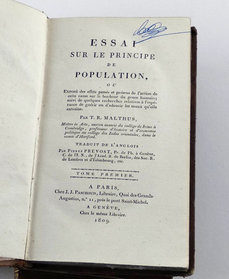 Essai Sur Le Principe de Population – 1809