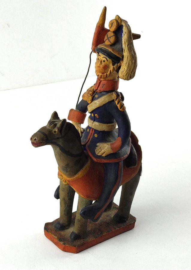 Militar com Estandarte e Cavalo