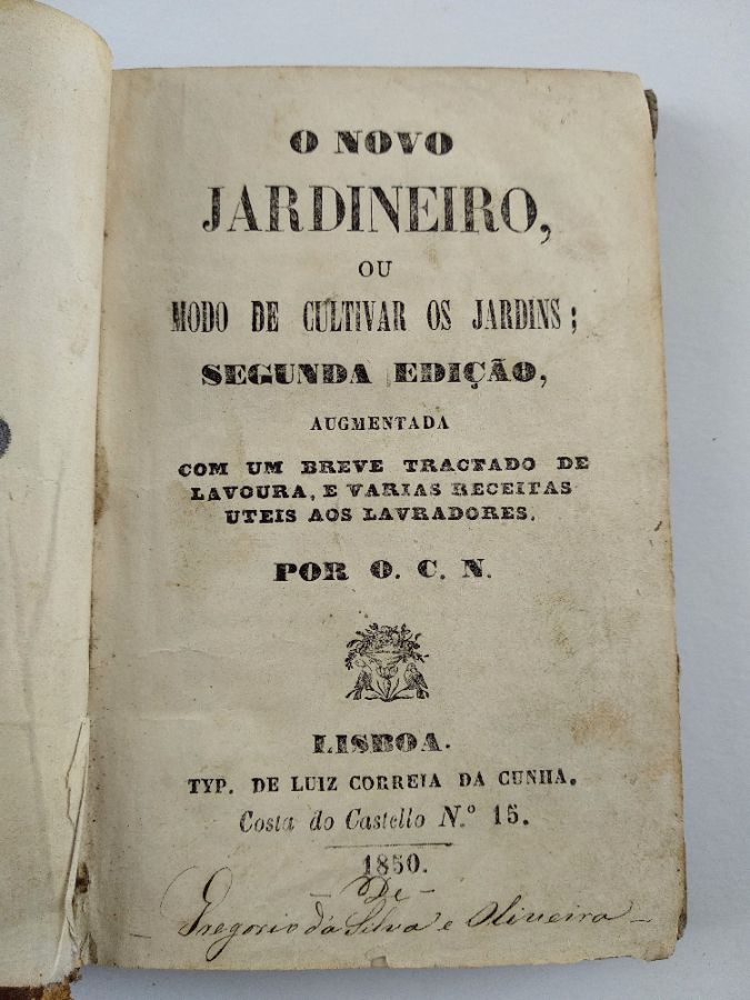 O Novo Jardineiro ou Modo de Cultivar os Jardins (1850)