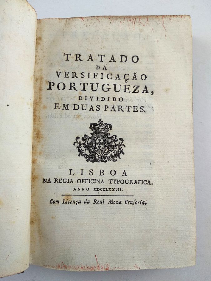 Tratado da Versificação Portugueza, Dividido em Duas Partes (1777)