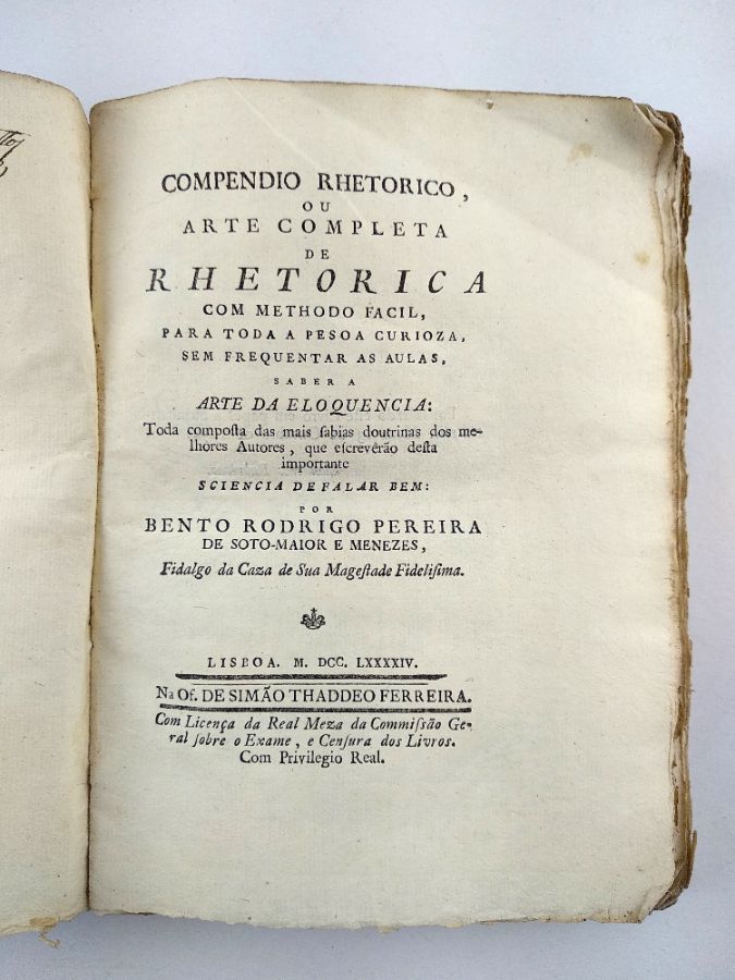 Compendio Rhethorico ou Arte Completa de Rethorica (1794)