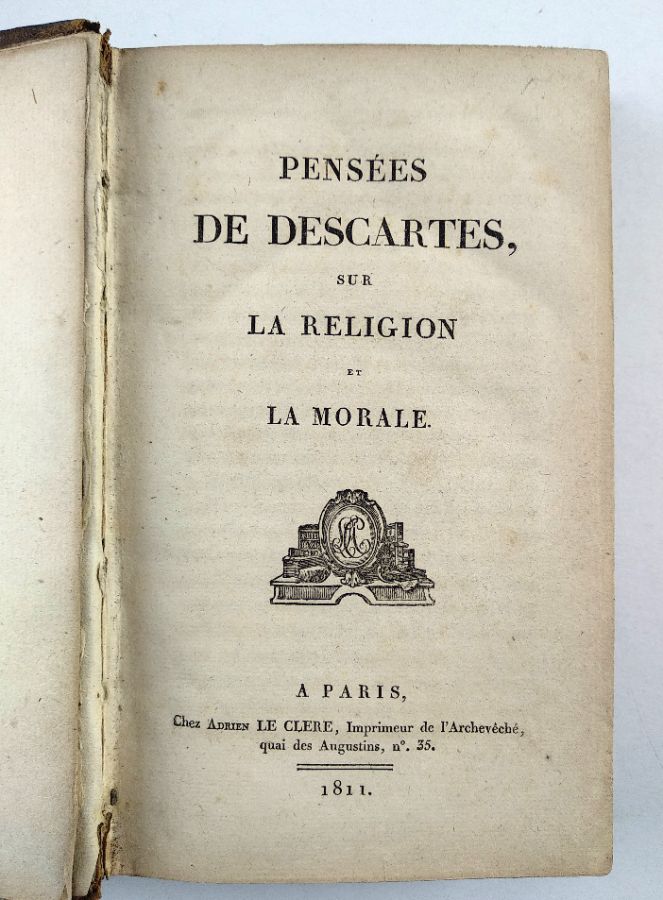 Pensées De Descartes sur La Religion et La Morale 1811– Super libros