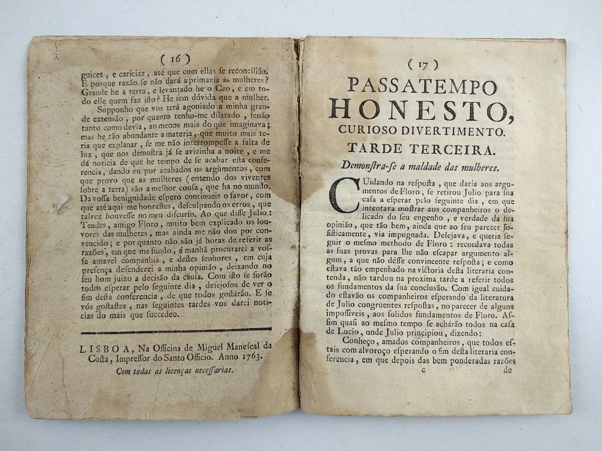 Publicação Periódica Literatura de Cordel 1763