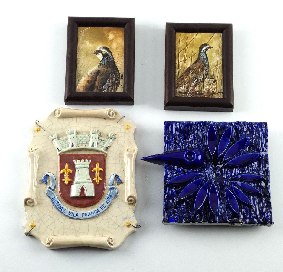 Quatro placas em cerâmica