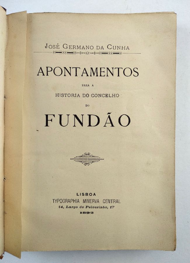 Apontamentos para a História do Concelho do Fundão (1892)