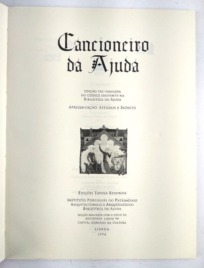 EDIÇÃO MONUMENTAL DO CANCIONEIRO DA AJUDA