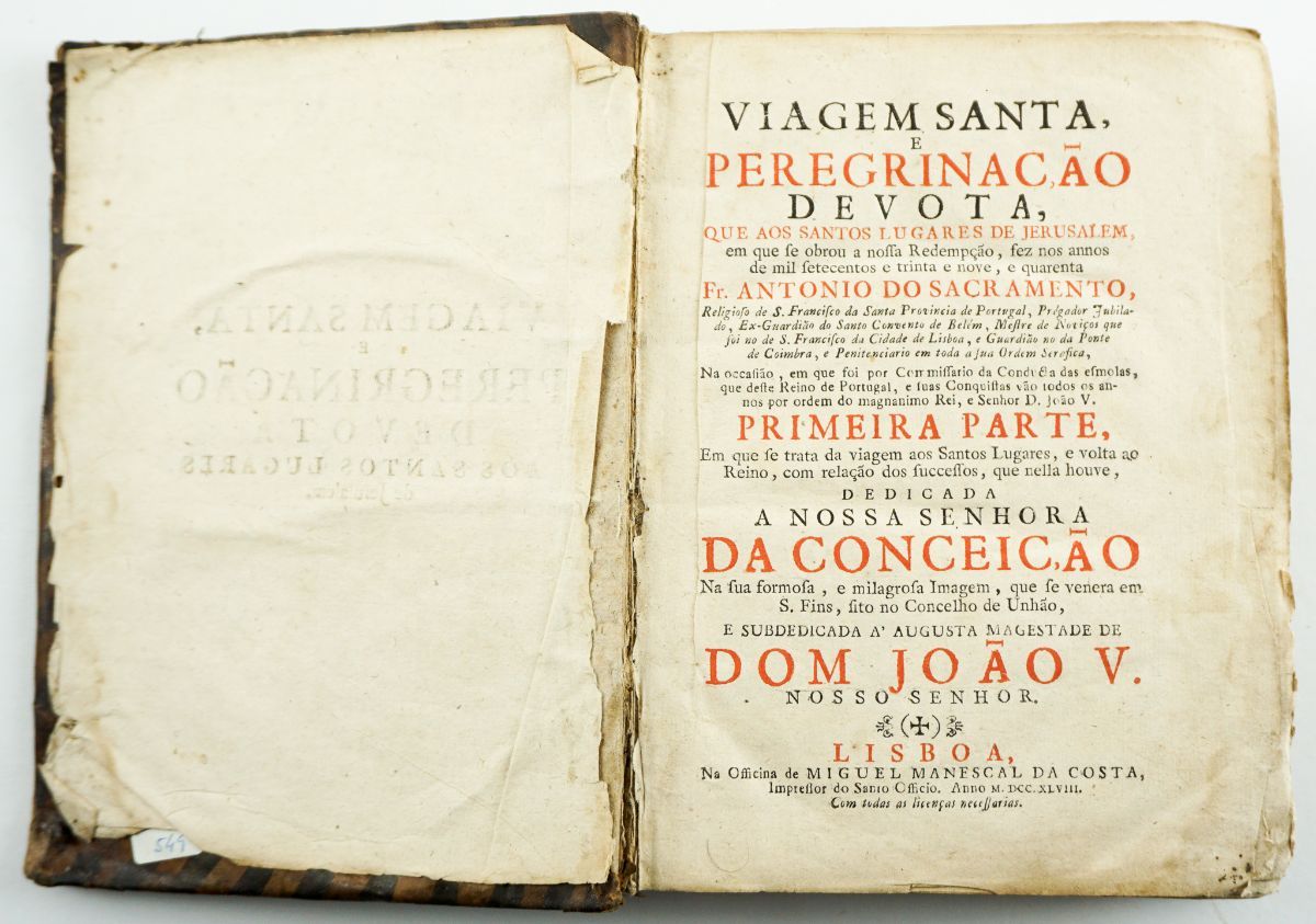 Viagem Santa e Peregrinação Devota aos Santos Lugares de Jerusalém (1743)