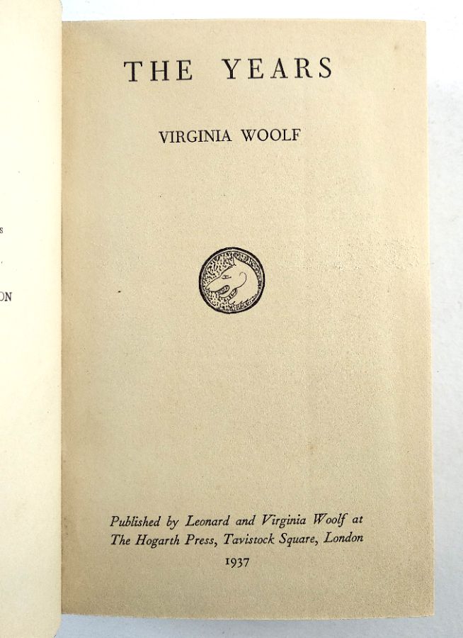 Virginia Woolf. - THE YEARS. 