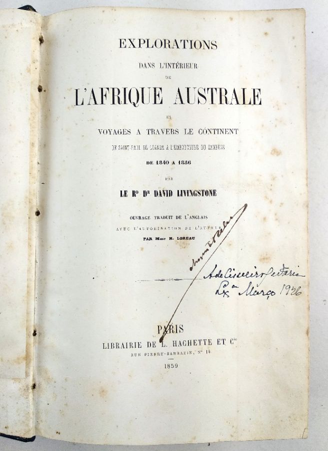 David Livingstone. - EXPLORATIONS DANS L'INTÉRIEUR DE L'AFRIQUE AUSTRALE