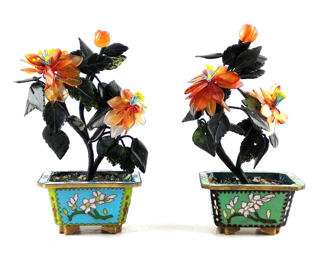 Par de Floreiras Cloisonné