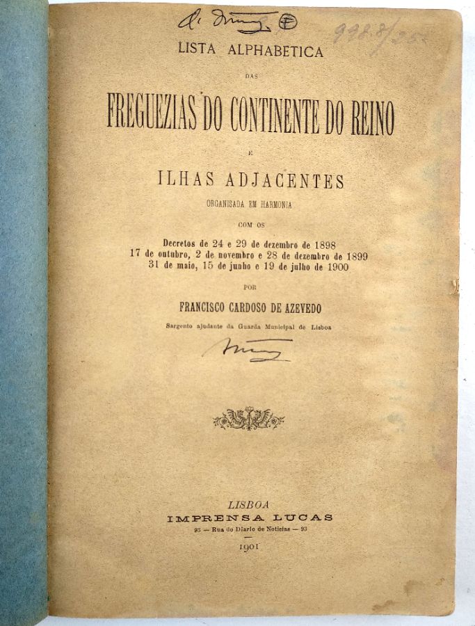 Lista das Freguesias do Reino (1901)