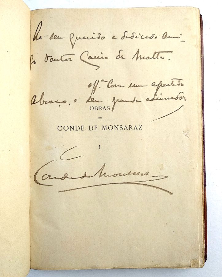 Obras autografadas do Conde de Monsaraz