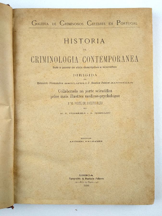 Historia da Criminologia Contemporanea