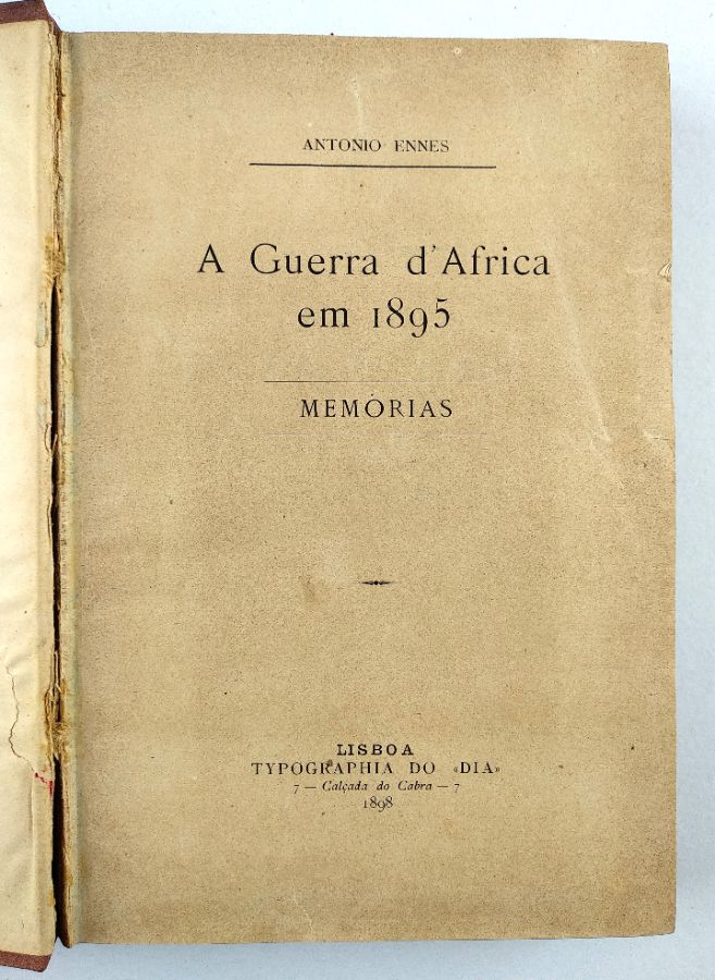 A Guerra d’Africa em 1895 por Antonio Ennes