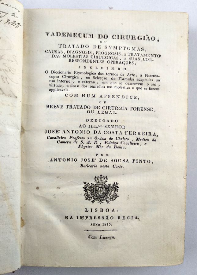 Vademecum do Cirurgião ou Tratado de Symptomas