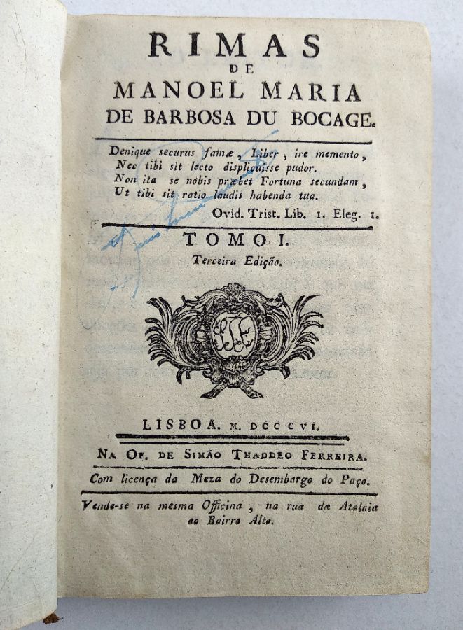Bocage – Rimas