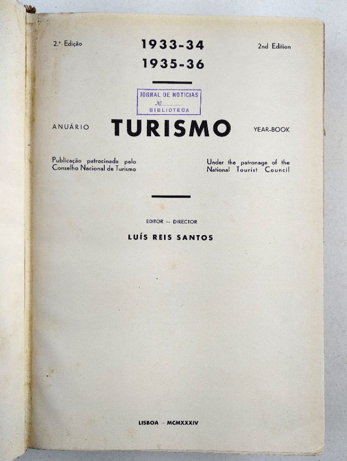 Turismo Anuário 1935-1936