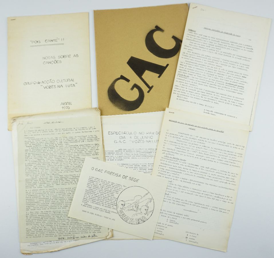 Documentos do Grupo de Acção Cultural «Vozes na Luta» (GAC)