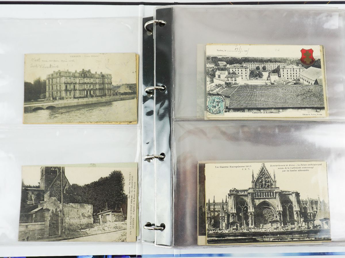 Coleção de 65 cartões postais antigos da França