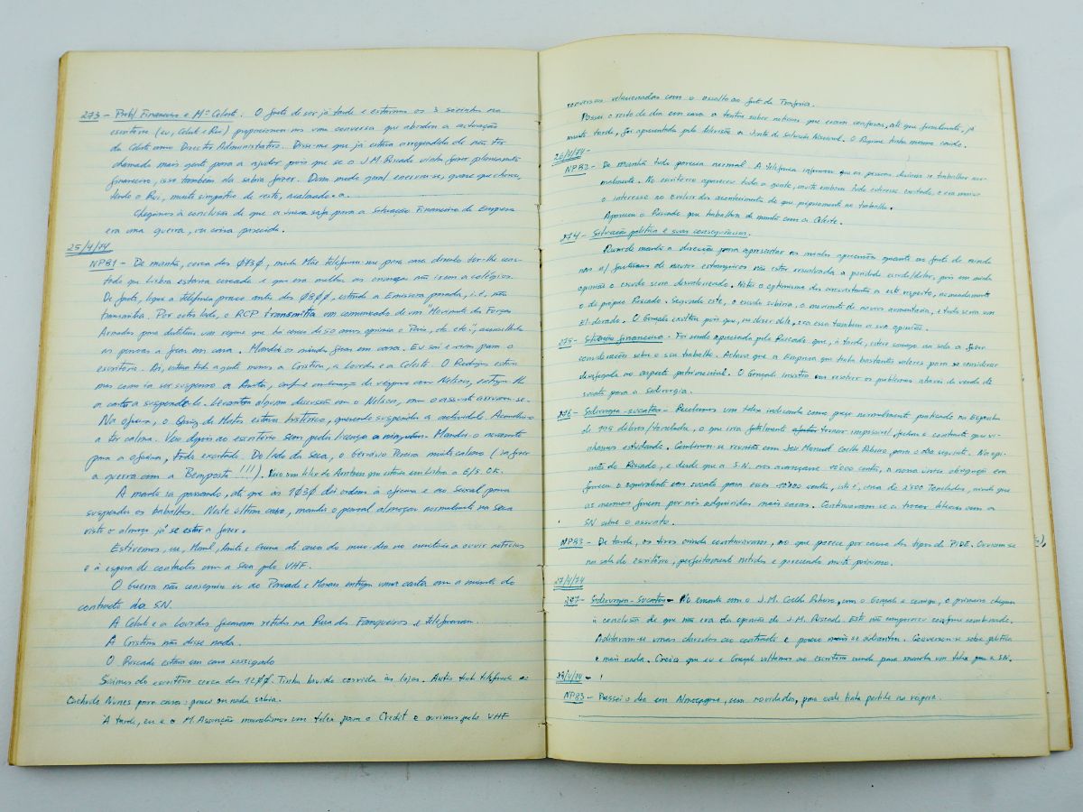 Importante Diário Manuscrito de António de Sommer Champalimaud