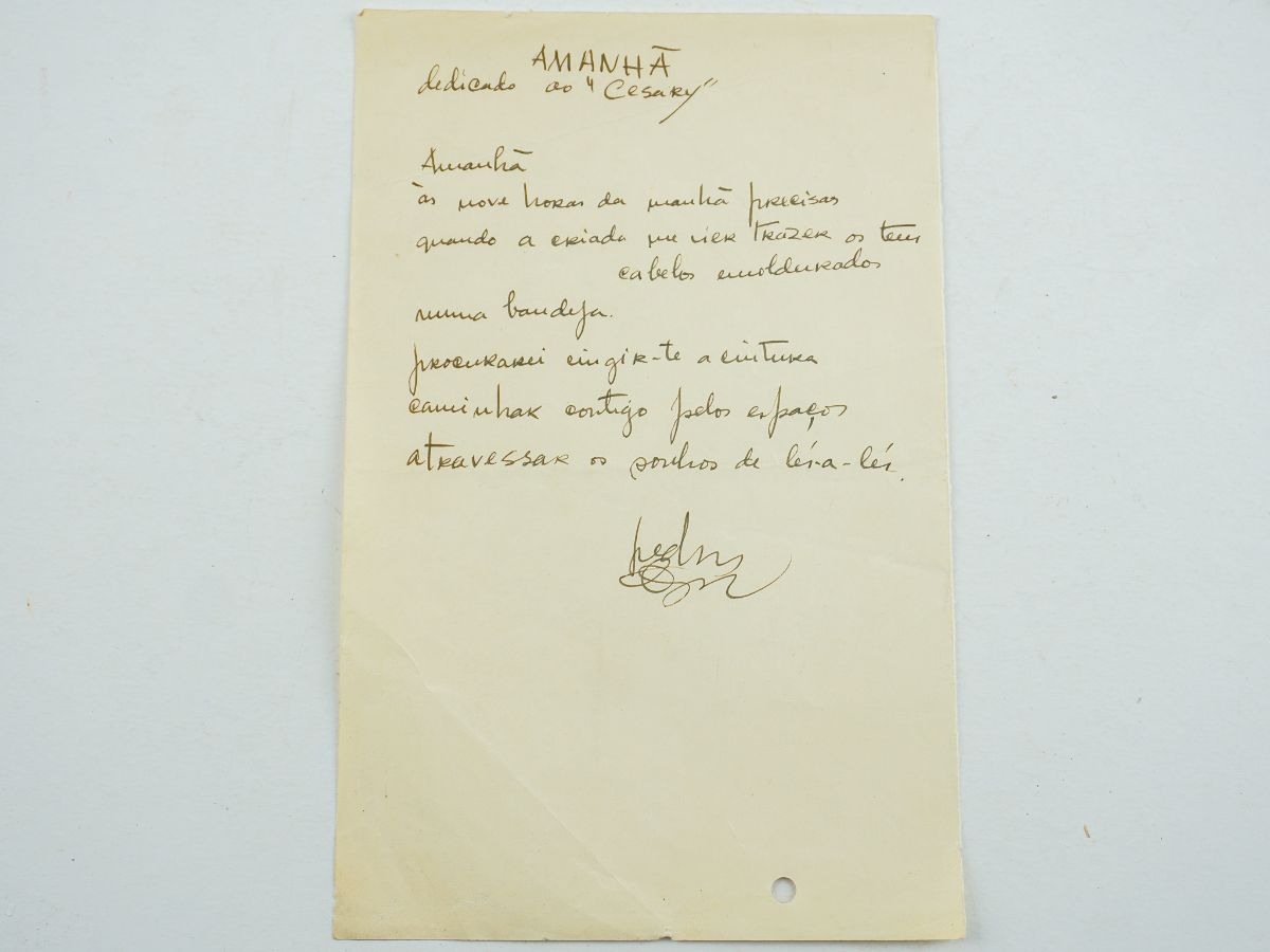 Pedro Oom . Manuscrito