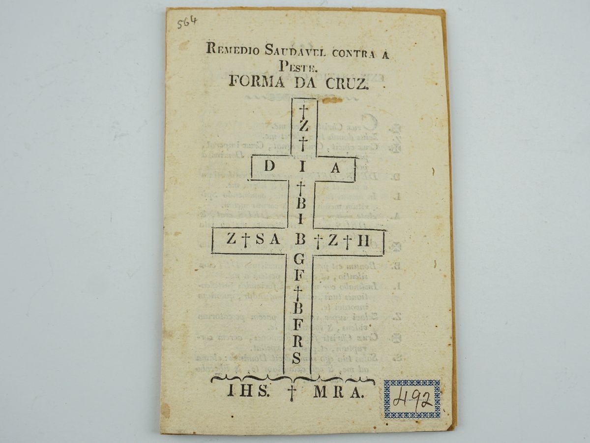 Remédio Saudável contra a Peste. Forma da Cruz (1833)