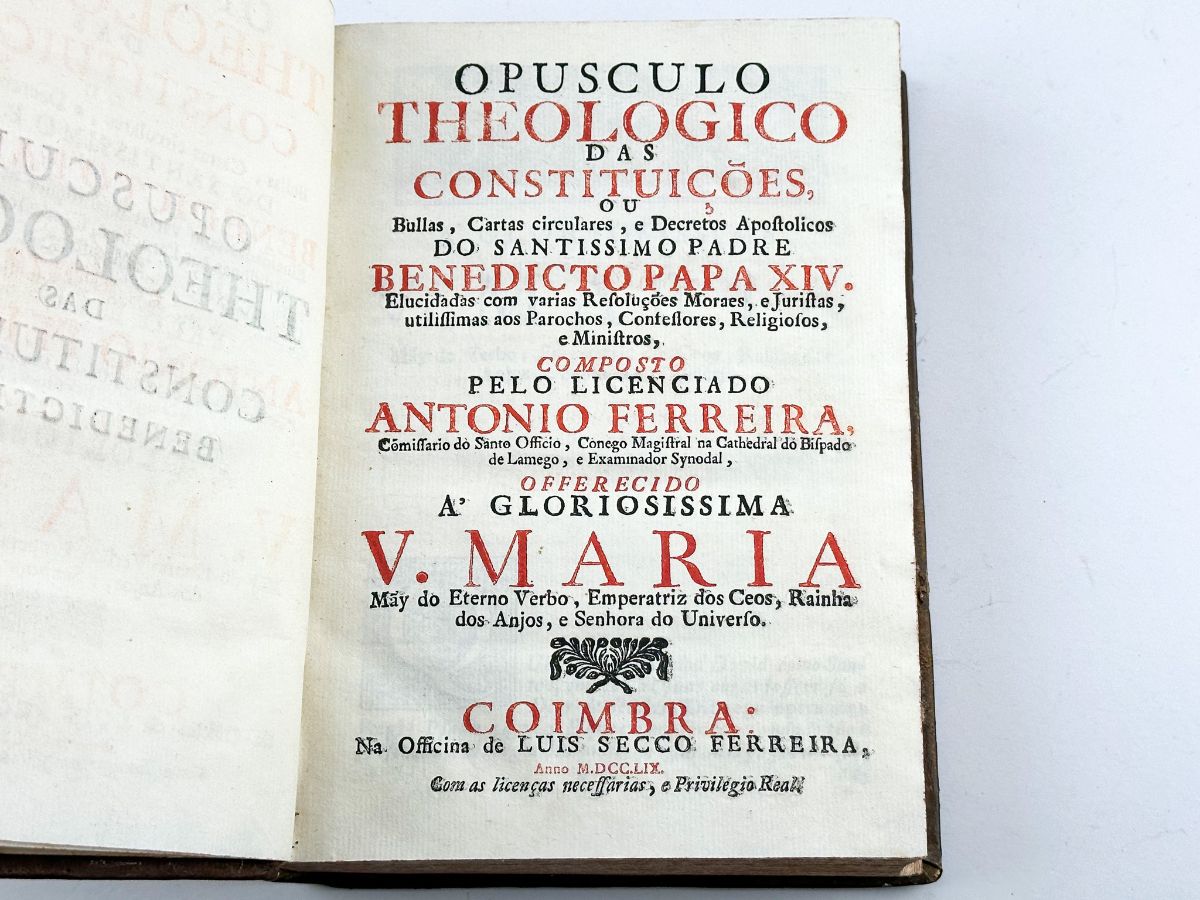 Opusculo Theologico das Constituições (1759)