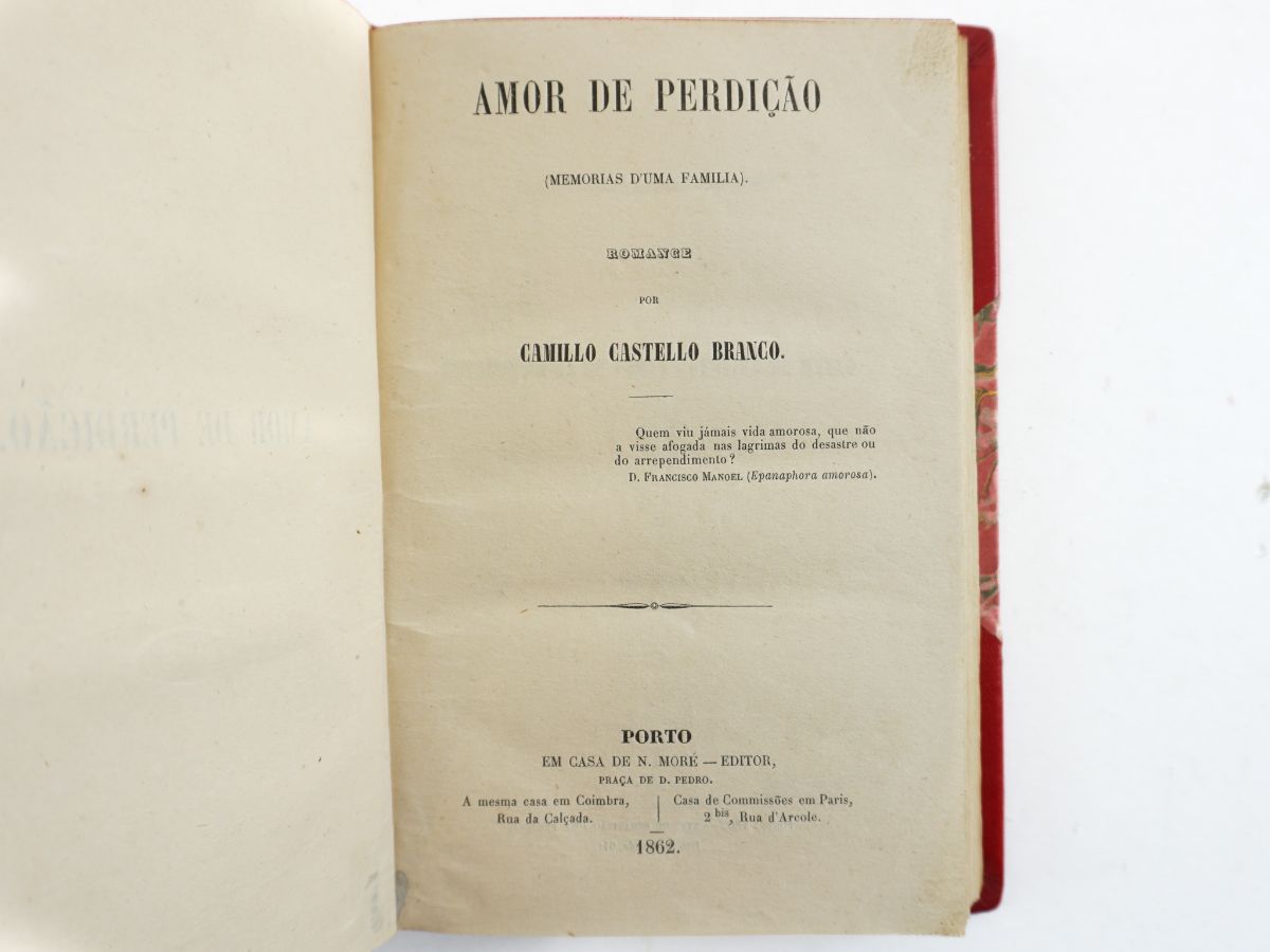 Camilo Castelo Branco – Amor de Perdição – 1ª Edição