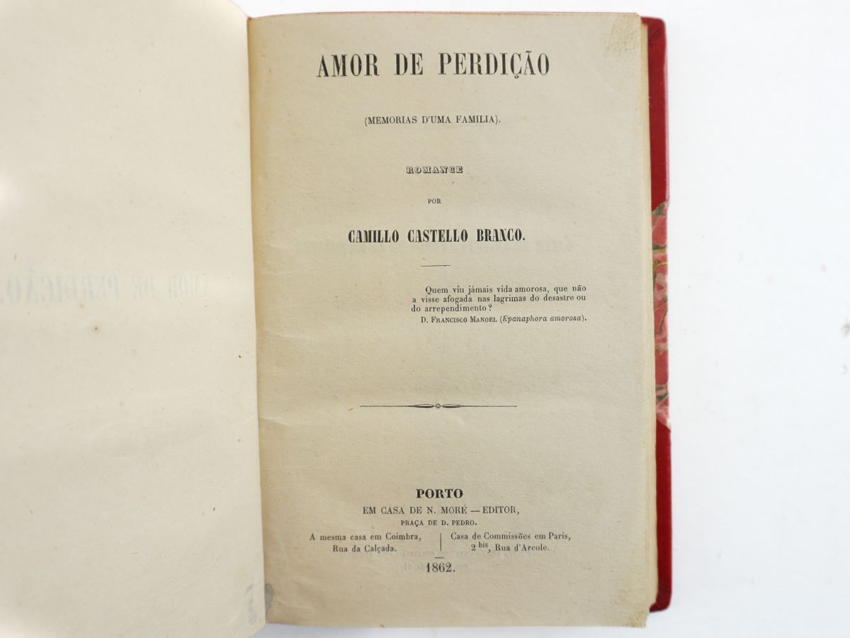 Camilo Castelo Branco – Amor de Perdição – 1ª Edição