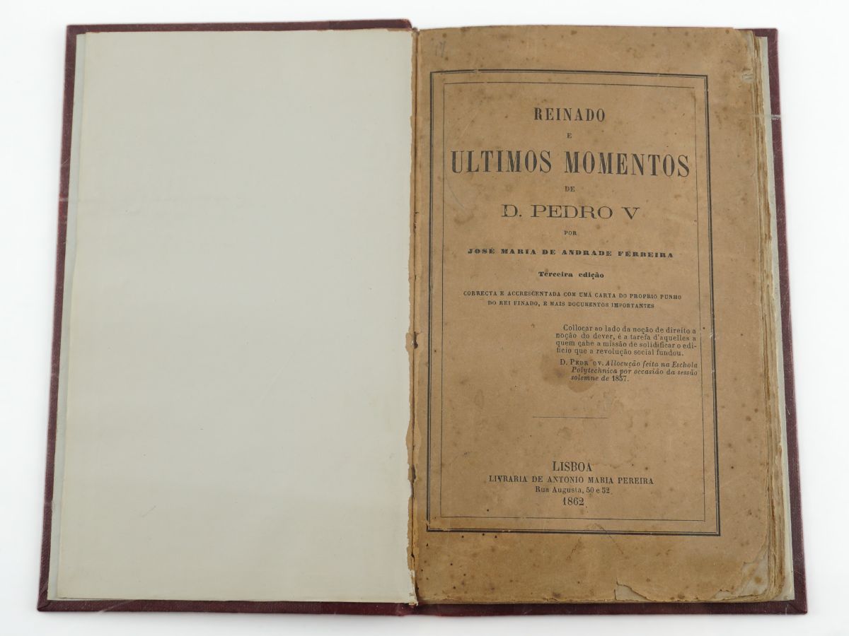 Reinado e Ultimos Momentos de D. Pedro V