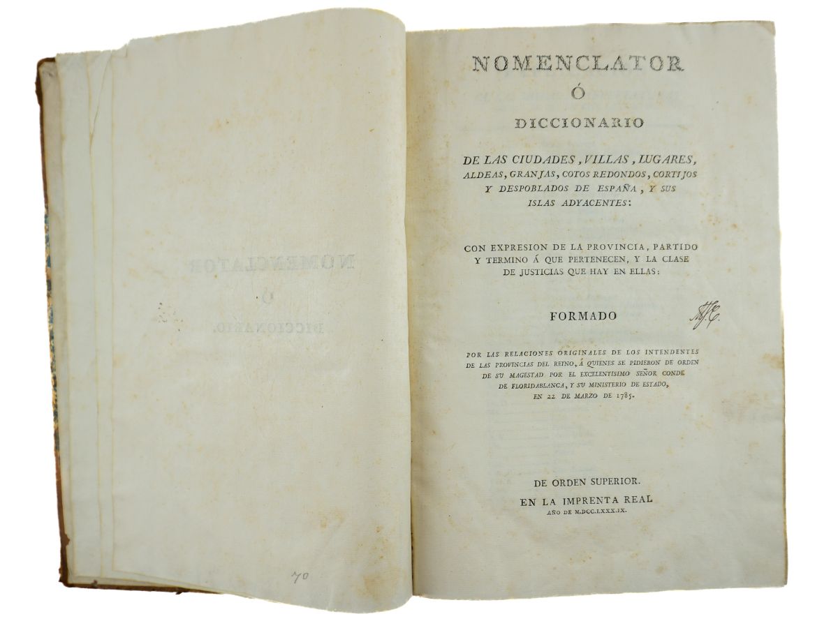 Nomemclator O Diccionário de las Ciudades (…) - 1789