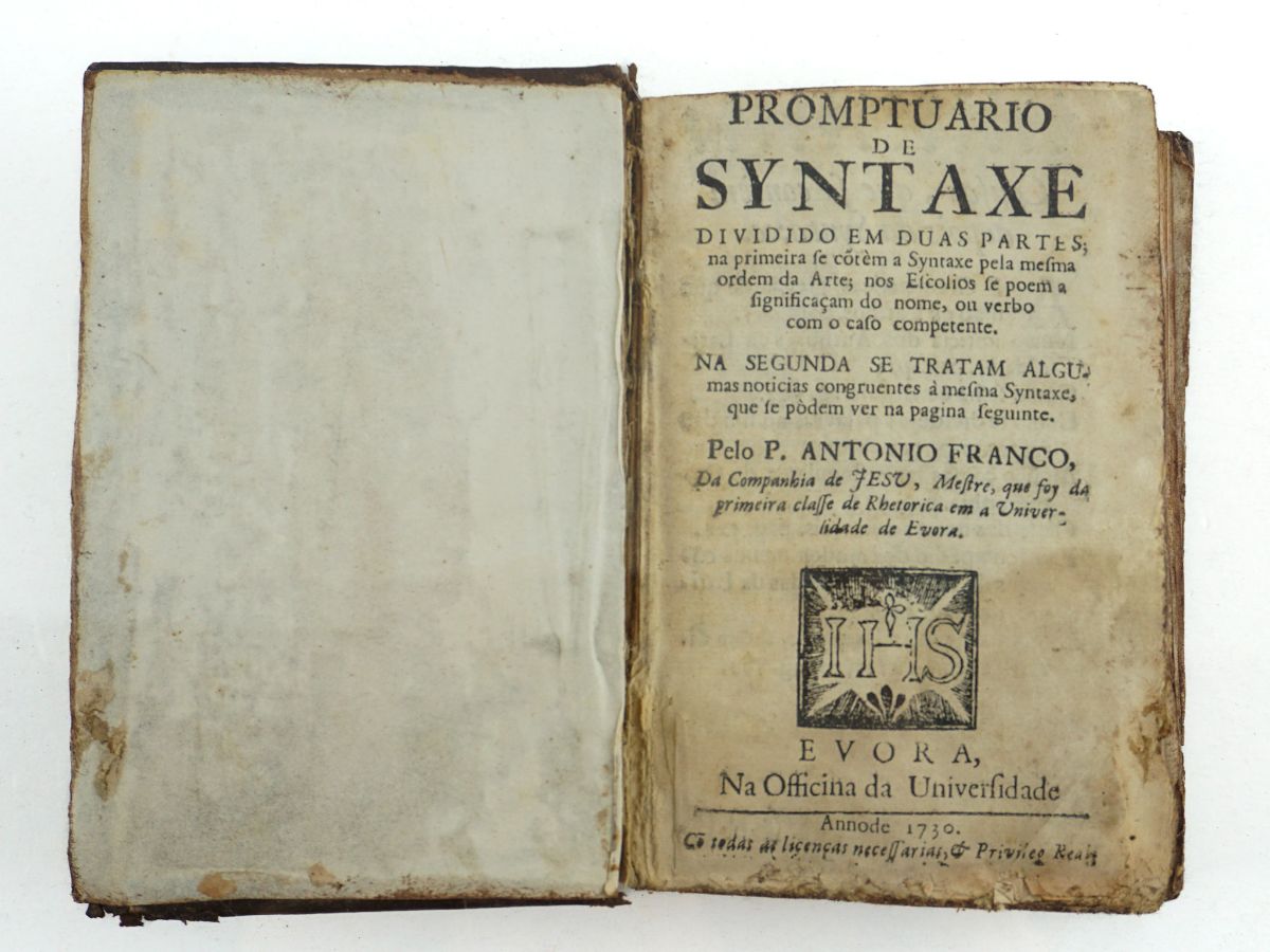 Promptuário de Syntaxe – 1730